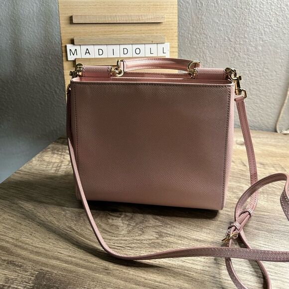 Dolce & Gabanna Pink Crossbody Miss Sicily Bag with Handle 100% Authentic